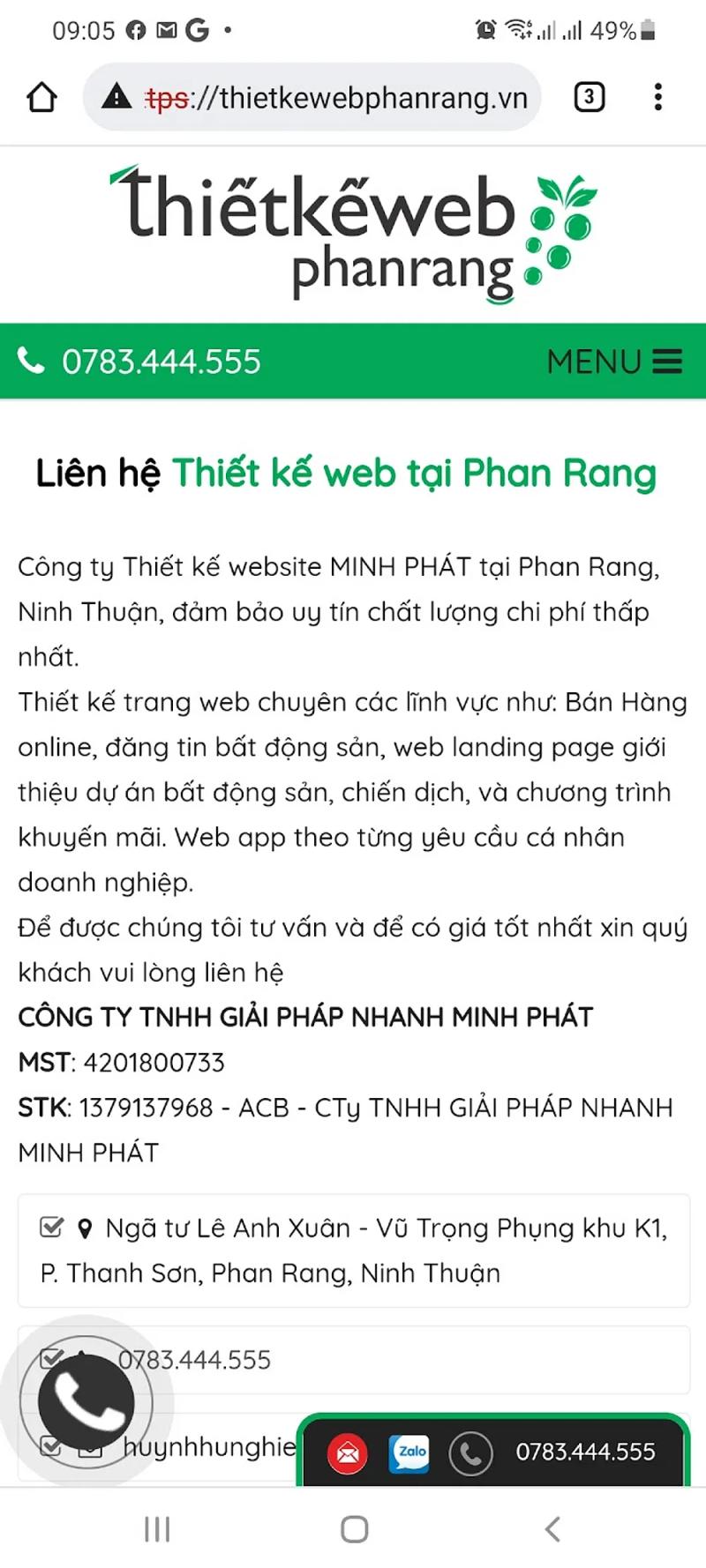 Hình ảnh Thiết Kế Web Phan Rang: Thanh Son, TP Phan Rang