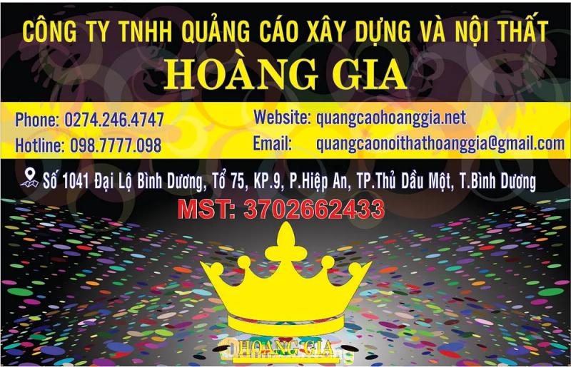 Hình ảnh Cty TNHH Quảng Cáo Hoàng Gia: Xã Hiệp An, TP. Thủ Dầu Một