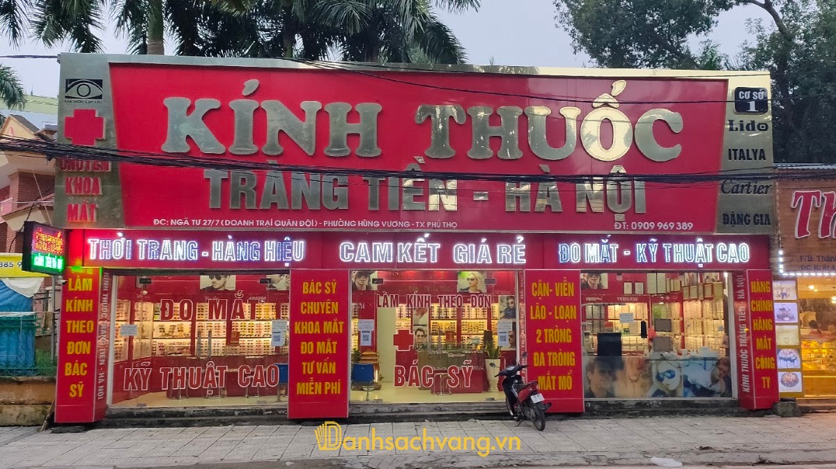 Kính Thuốc Tràng Tiền Hà Nội TX Phú Thọ - cửa hàng mắt kính ở Phú Thọ