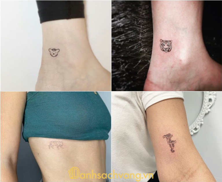Hình xăm con hổ dễ thương cho người tuổi Dần