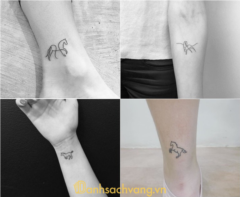 Tattoo hình con ngựa dễ thương cho người tuổi Ngọ
