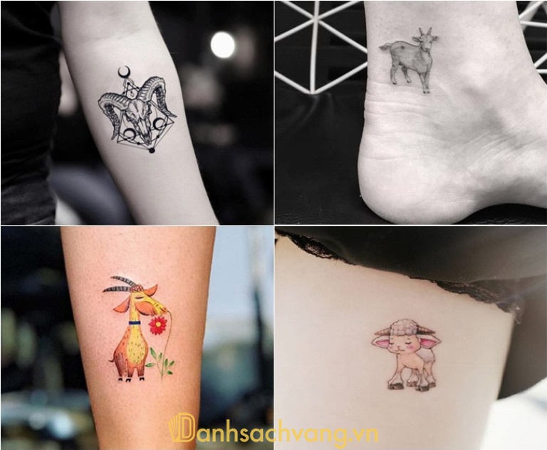 Tattoo hình chú dê cho người tuổi Mùi