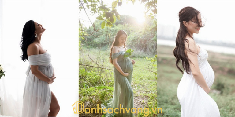 Kiểu tạo dáng để tay lên trên bụng là phổ biến nhất