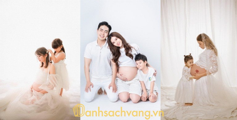 Mẹ bầu có thể chụp cùng với các thành viên trong gia đình