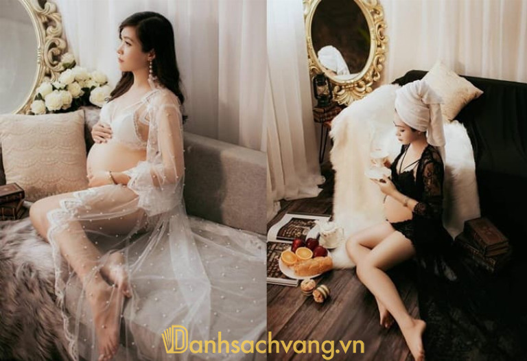 Mẹ bầu có thể thử tạo dáng ngồi co chân trong những shoot hình cá nhân