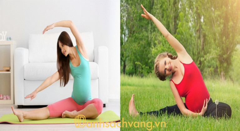 Tạo dáng chụp ảnh bầu theo yoga, tại sao không?
