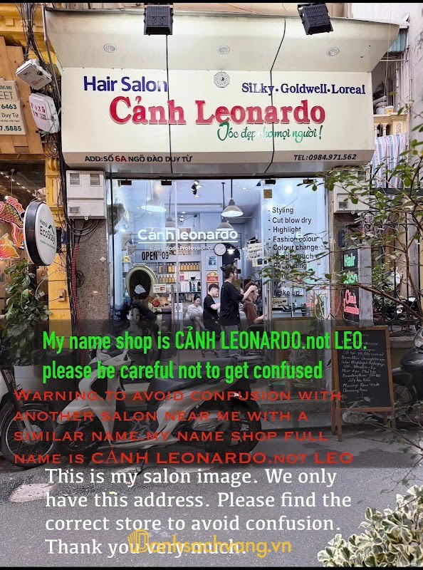Hair Salon Cảnh Leonardo - salon tóc ở Hà Nội