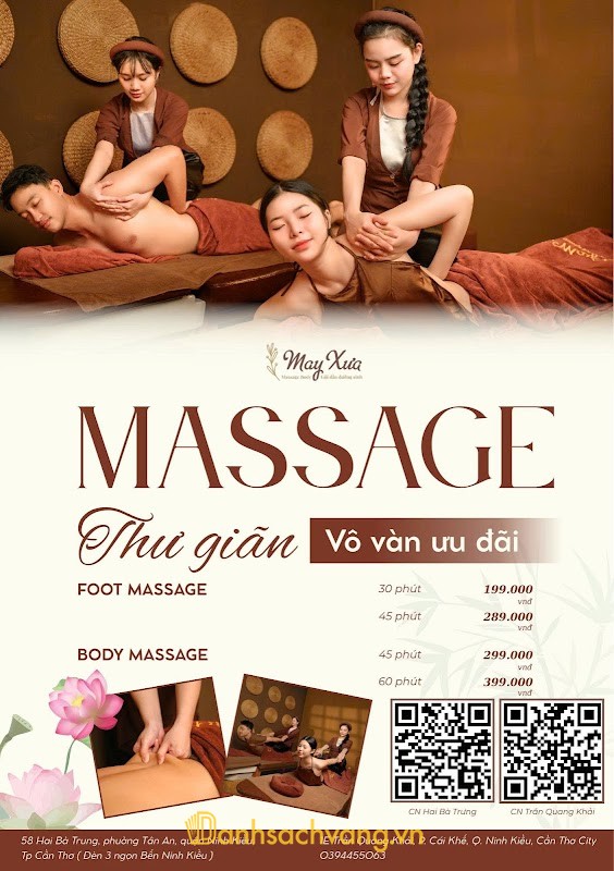 MAY XƯA Massage 2 - tiệm massage ở Cần Thơ