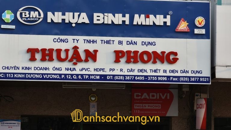 Thiết Bị Điện Nước Thuận Phong - đại lý vật tư điện nước tại Phú Lâm TPHCM