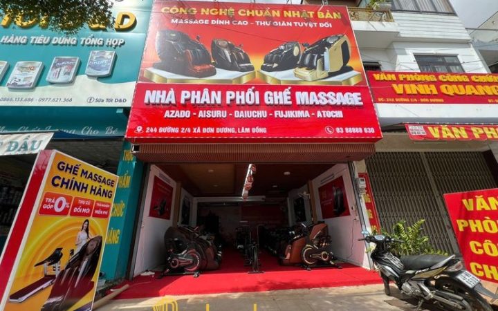 7 Cửa hàng ghế massage ở Lâm Đồng uy tín, dịch vụ tốt