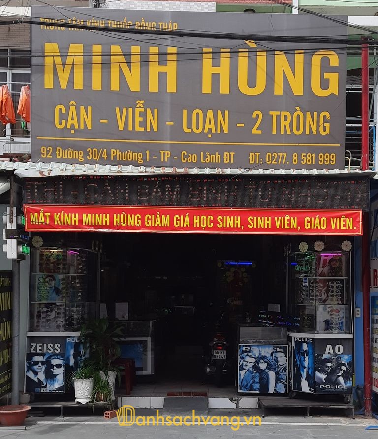 Mắt Kính Minh Hùng - dịch vụ đo mắt và cắt kính cận ở Cao Lãnh Đồng Tháp