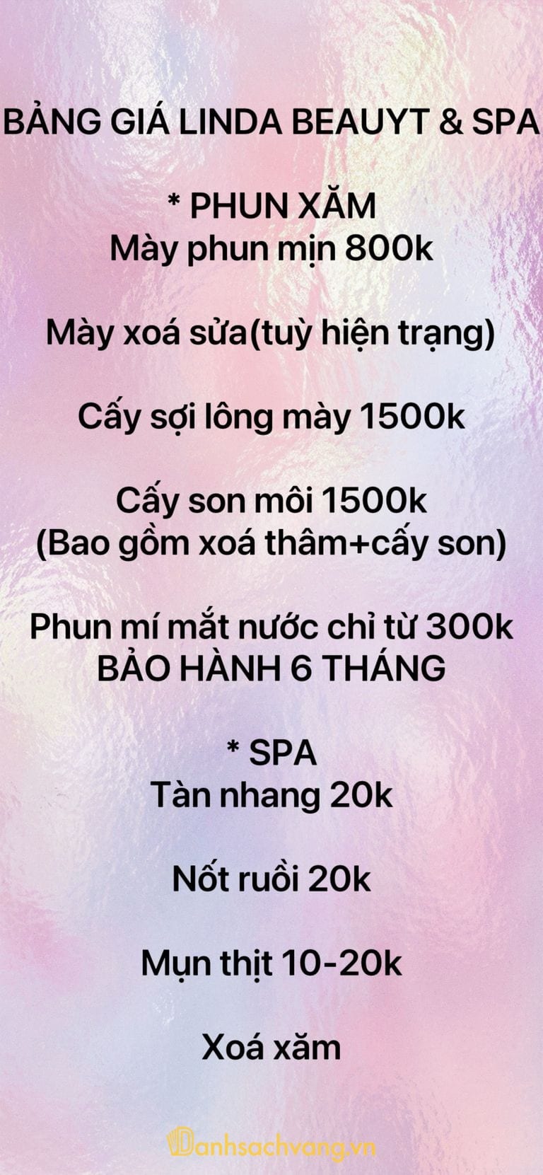 Phun Xăm Linda Beaty và Spa tại Đồng Tháp