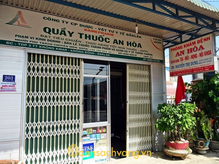 Quầy thuốc Tây An Hoà tại Krông Bông Đắk Lắk