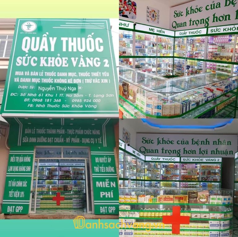 Quầy Thuốc Sức Khoẻ Vàng 2 tại Na Sầm Lạng Sơn