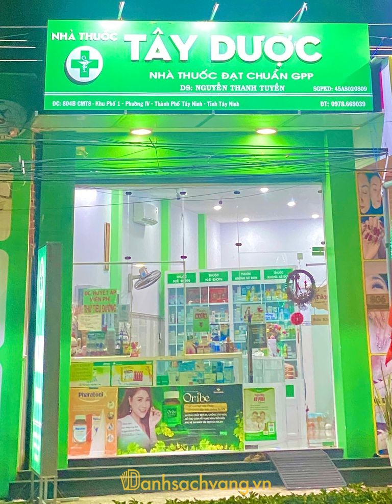 Nhà Thuốc Tây Dược trên đường Cách Mạng Tháng 8 Tây Ninh