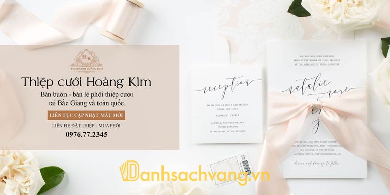 Thiệp cưới Hoàng Kim tại Đa Mai Bắc Ninh