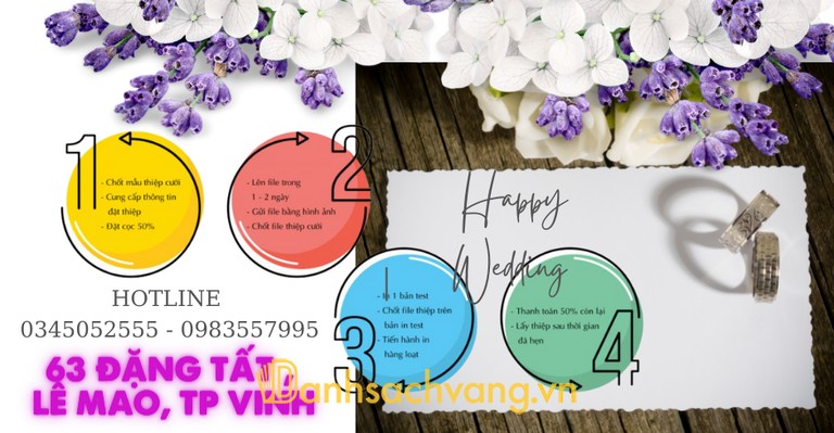 Cơ sở thiếp cưới Nghệ An tại 63B Đặng Tất