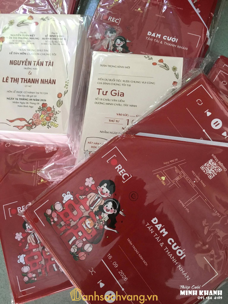 Thiệp Cưới Minh Khanh - Dịch vụ in thiệp cưới tại Gò Dầu