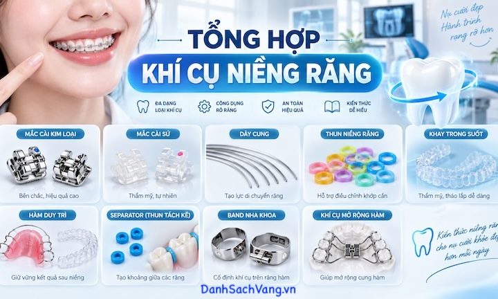 Khí cụ niềng răng: +20 loại được dùng phổ biến