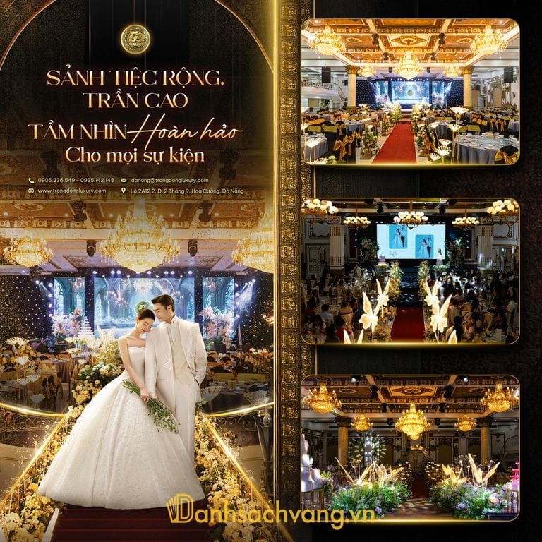 Trống Đồng Luxury Đà Nẵng - sảnh nhà hàng tiệc cưới sang trọng