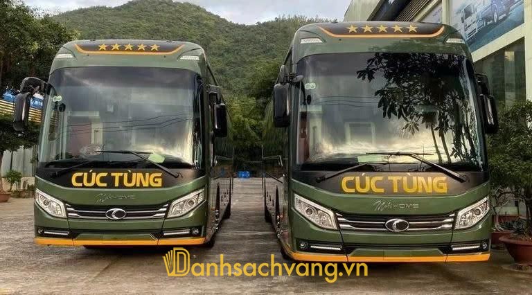 Nhà xe Cúc Tùng limousine giường nằm đơn có WC tuyến Cam Ranh đi Quy Nhơn