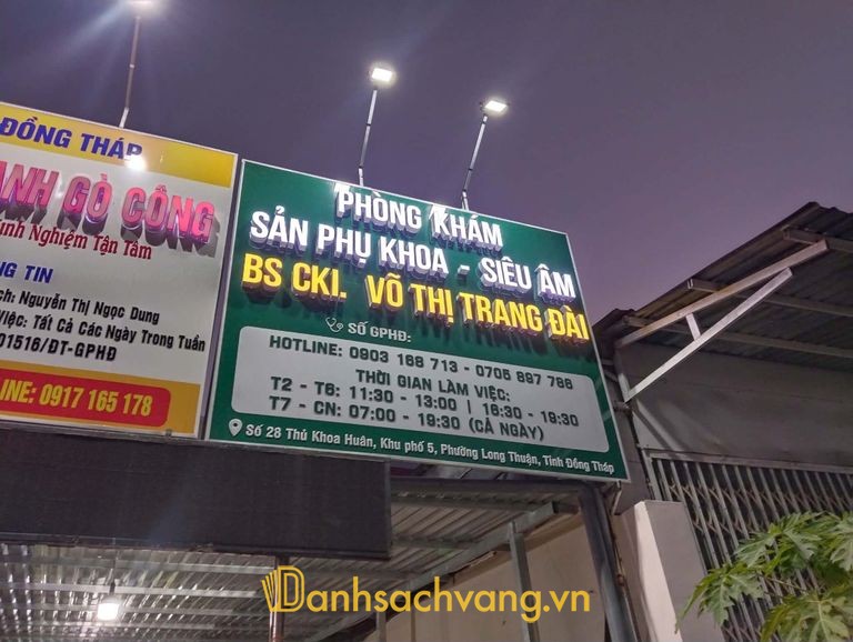 Phòng khám Sản Phụ Khoa Siêu Âm BS Võ Thị Trang Đài tại Long Thuận