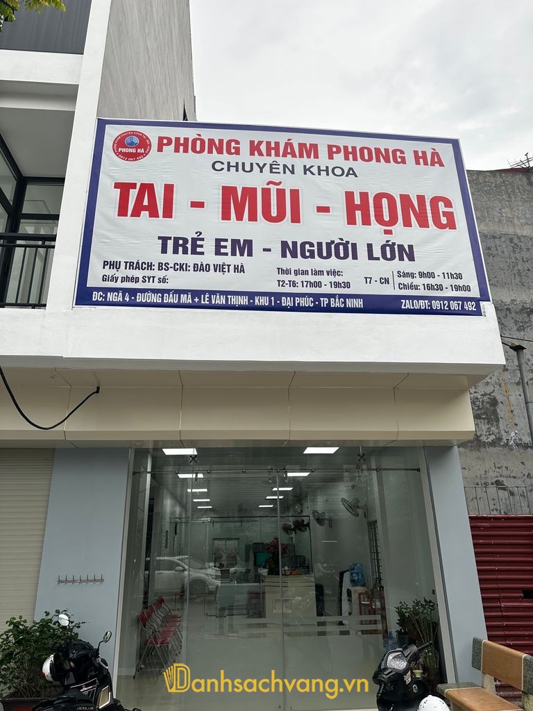 Phòng khám tai mũi họng Phong Hà tại Võ Cường Bắc Ninh