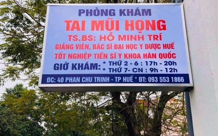 9 Phòng khám tai mũi họng ở Huế chất lượng, thời gian linh hoạt