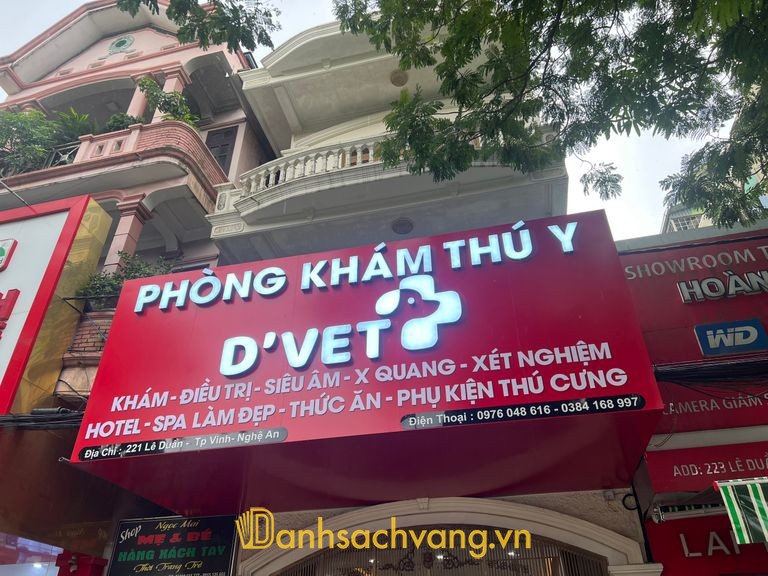 Phòng khám Thú y D'VET tại đường Lê Duẩn Nghệ An