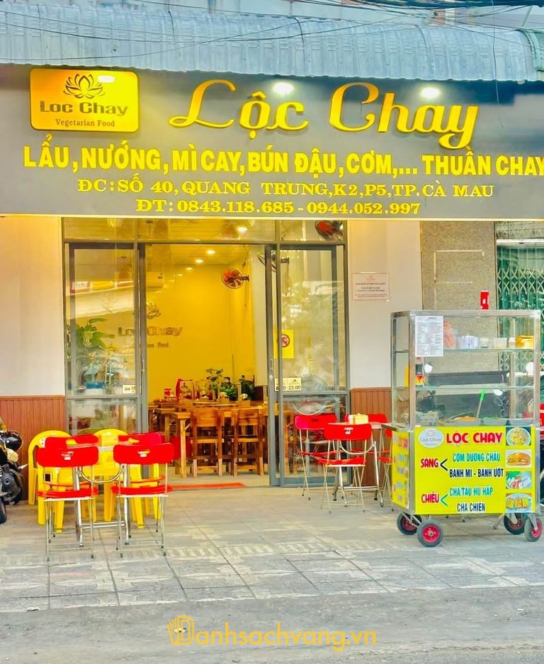 Quán Chay LỘC CHAY Cà Mau trên đường Quang Trung
