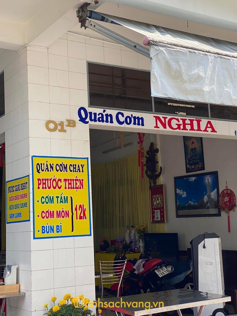 Quán cơm chay 12k NGHĨA tại Hòa Thành Cà Mau