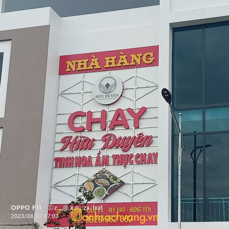 Hữu Duyên Chay - nhà hàng chay tại Cẩm Sơn Mỹ Hào Hưng Yên