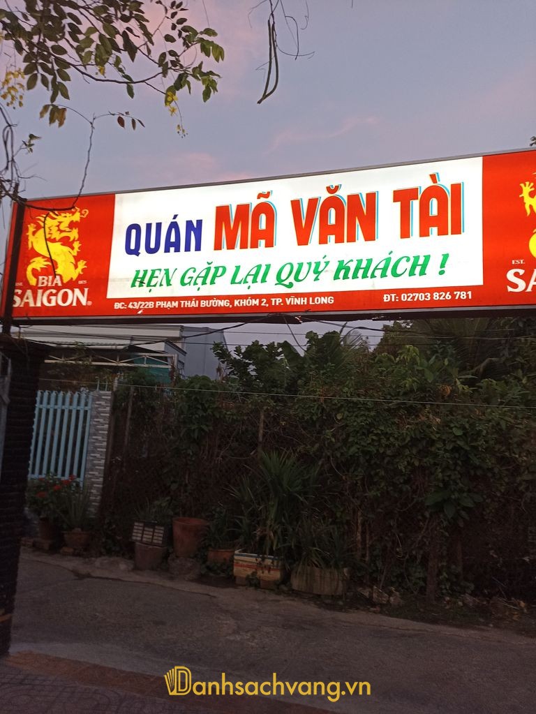 Quán Mã Văn Tài - quán nhậu bình dân tại Vĩnh Long