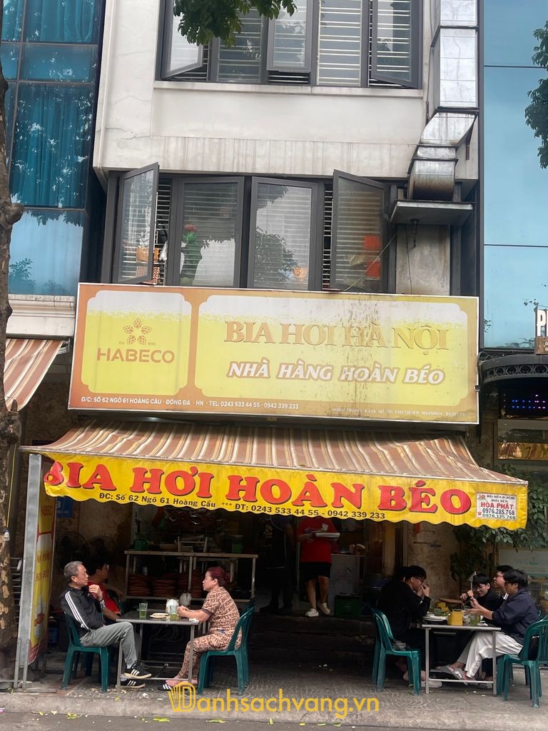 Nhà Hàng Hoàn Béo - quán bia và quán nhậu tại Hà Nội khu vực Hoàng Cầu