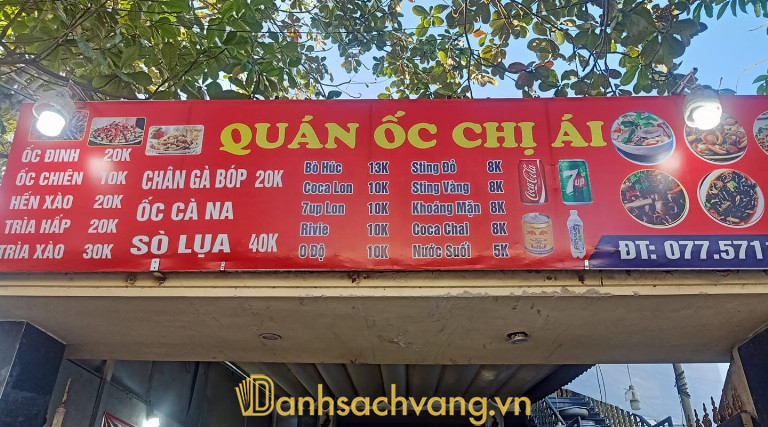Quán Ốc Chị Ái – 345 Tăng Bạt Hổ, Phường Phú Xuân