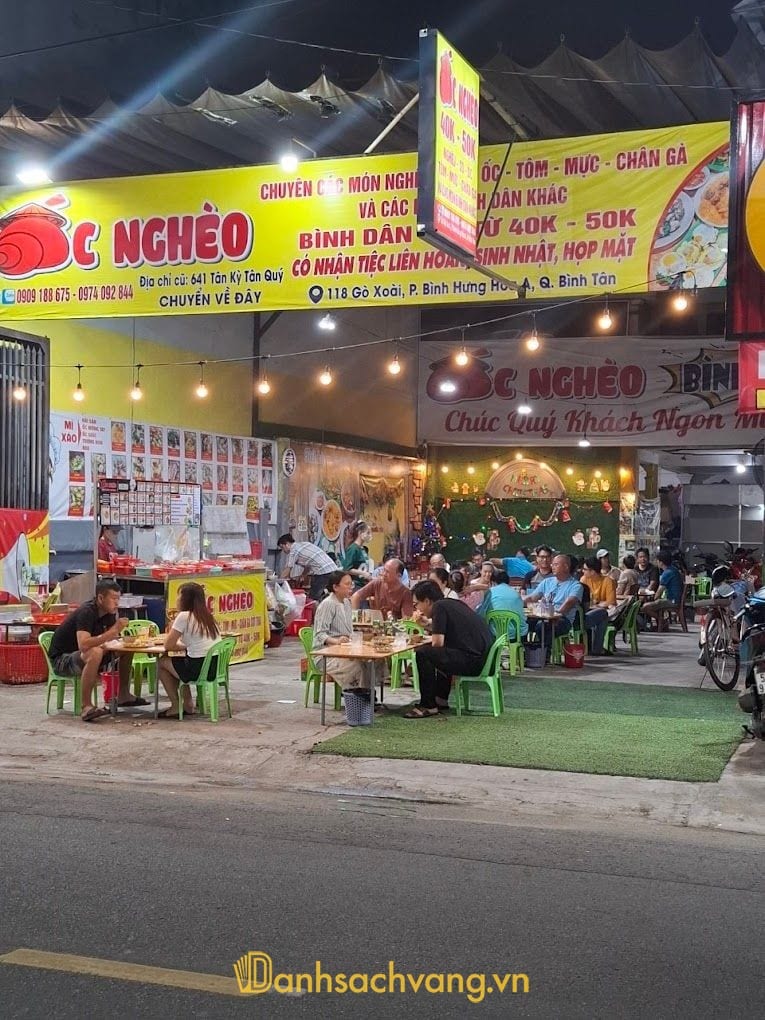 Ốc Nghèo - quán ốc ở TPHCM trên đường Gò Xoài