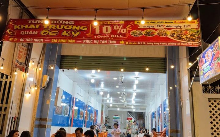 8 Quán ốc tại Cà Mau được nhiều tín đồ ăn vặt săn đón
