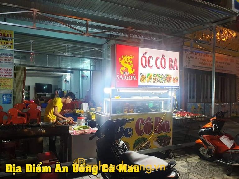Ốc Cô Ba Phường 8 tại 135 Nguyễn Tất Thành, Cà Mau