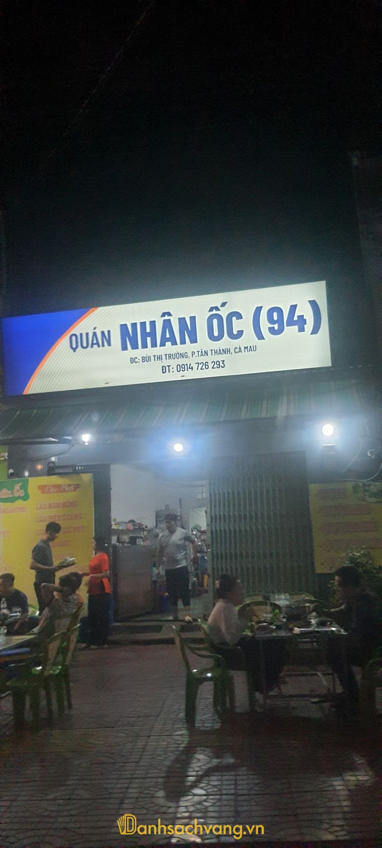 Quán Nhân Ốc 94 trên đường Bùi Thị Trường, Cà Mau