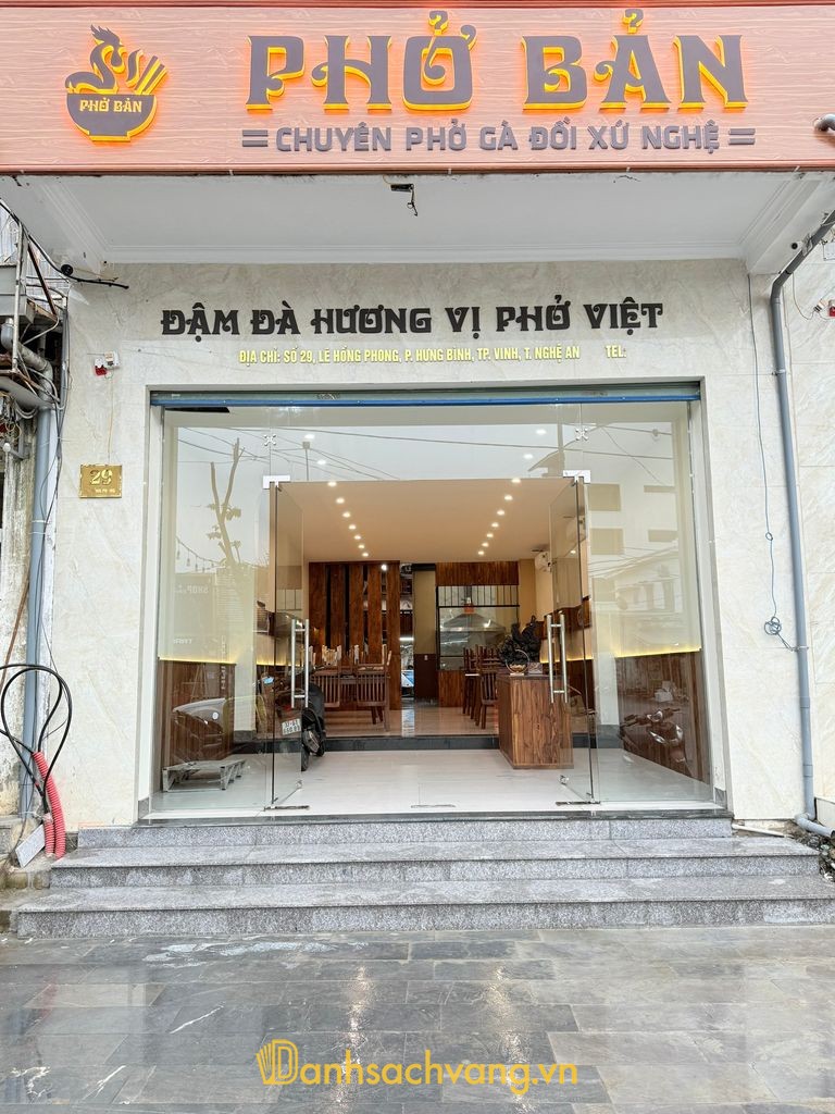 Phở Bản 29 Lê Hồng Phong - quán phở gà ngon ở Nghệ An