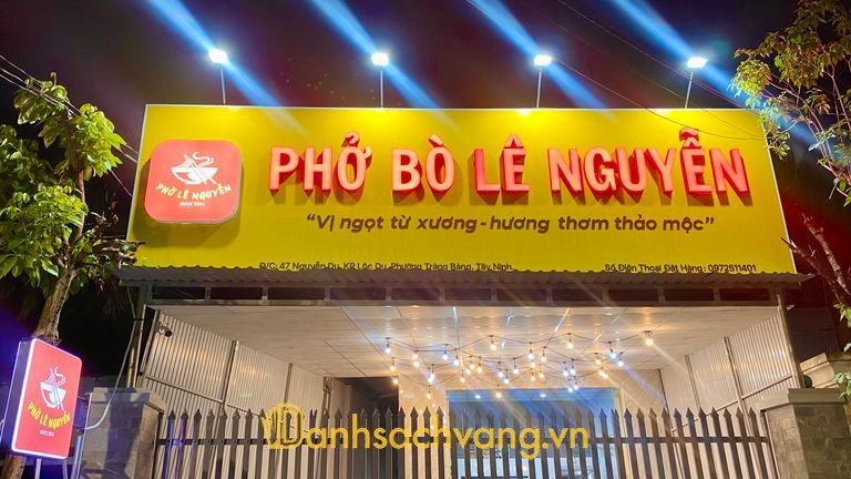 Phở Lê Nguyễn - quán phở ngon ở Tây Ninh tại Trảng Bàng