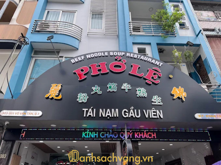 Phở Lệ - quán phở ngon ở TPHCM tại Nguyễn Trãi An Đông