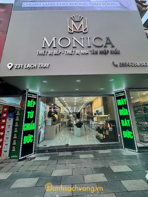 MONICA - tủ bếp inox cánh kính Hải Phòng