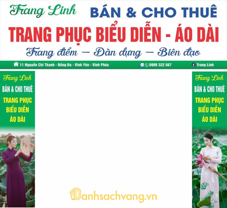 Trang Linh - cho thuê áo dài và trang phục biểu diễn tại Phú Thọ
